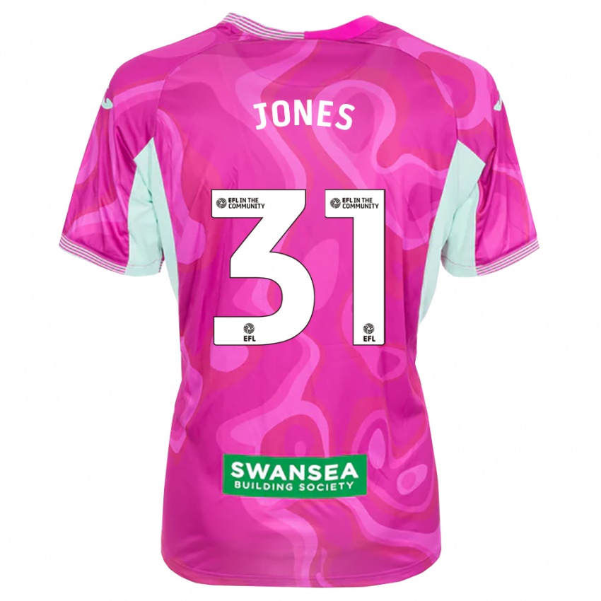 גברים Verity Jones #31 מגנטה לבן חולצת שוער 2025/26 חולצה קצרה