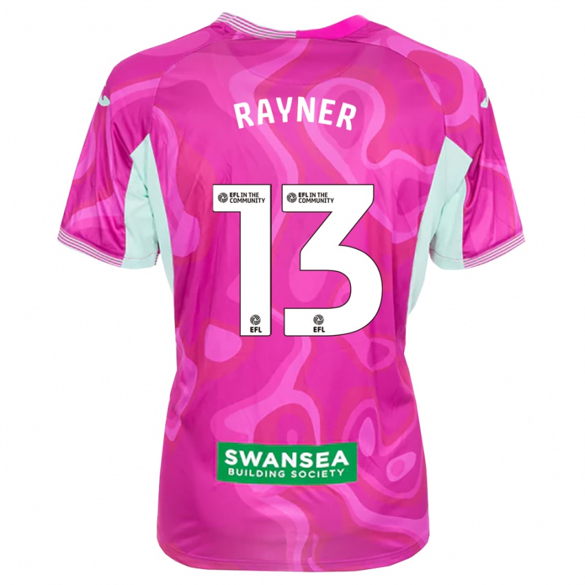 גברים Opal Rayner #13 מגנטה לבן חולצת שוער 2025/26 חולצה קצרה