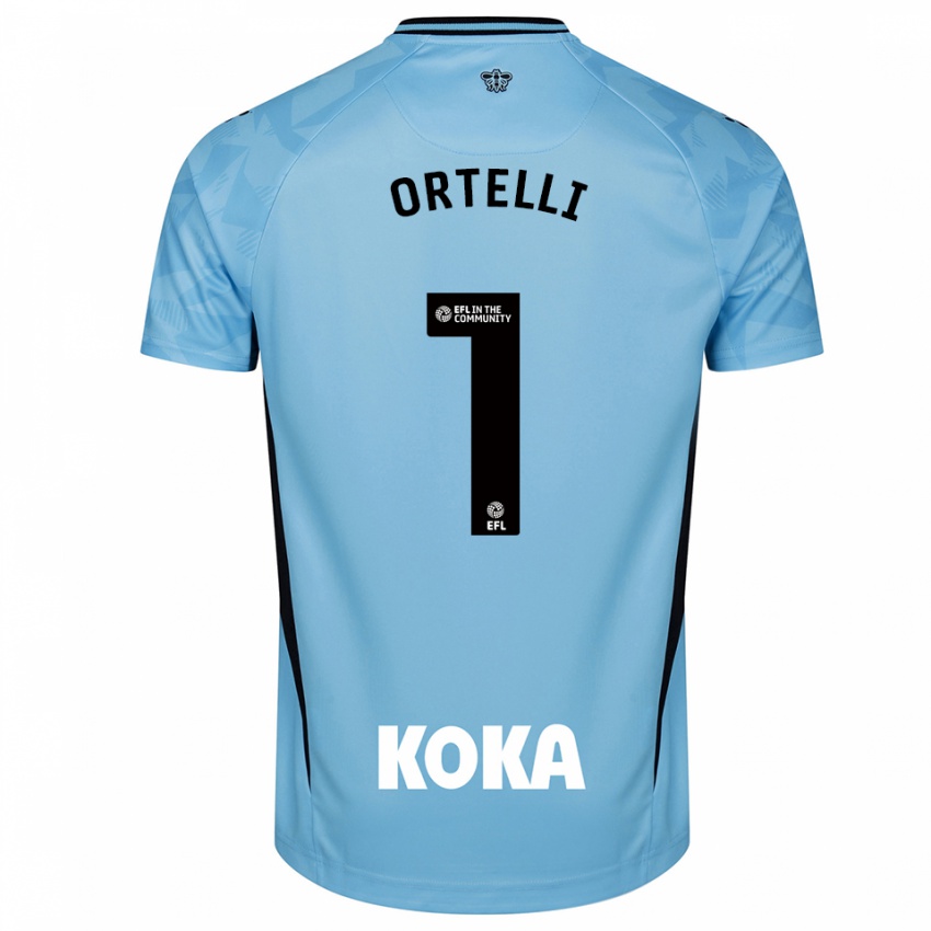 גברים גבריאל אורטלי #1 כחול שמיים בהיר חולצת שוער 2025/26 חולצה קצרה