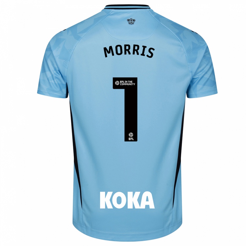 גברים Sam Morris #1 כחול שמיים בהיר חולצת שוער 2025/26 חולצה קצרה