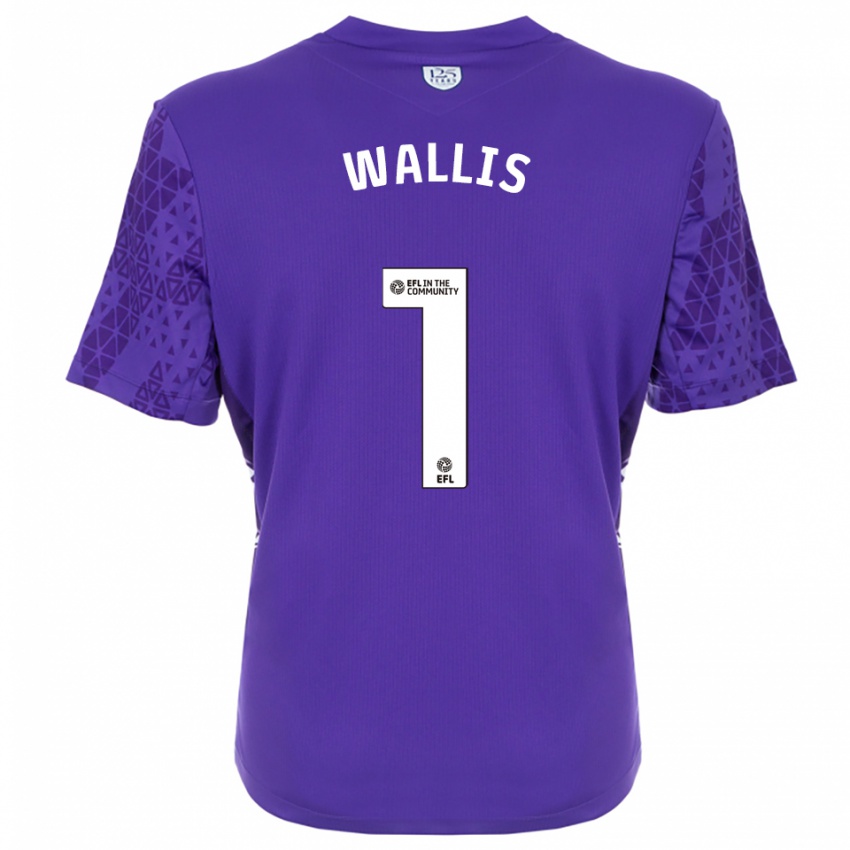 גברים Joe Wallis #1 סגול לבן חולצת שוער 2025/26 חולצה קצרה