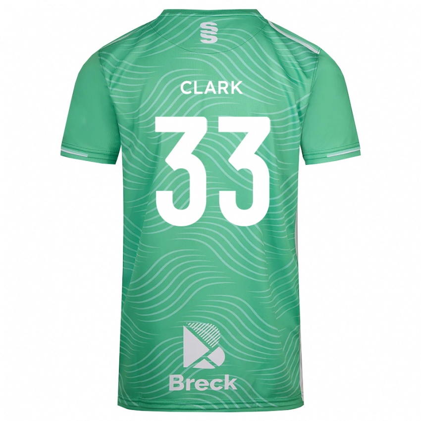 גברים Charlie Clark #33 טורקיז בינוני חולצת שוער 2025/26 חולצה קצרה