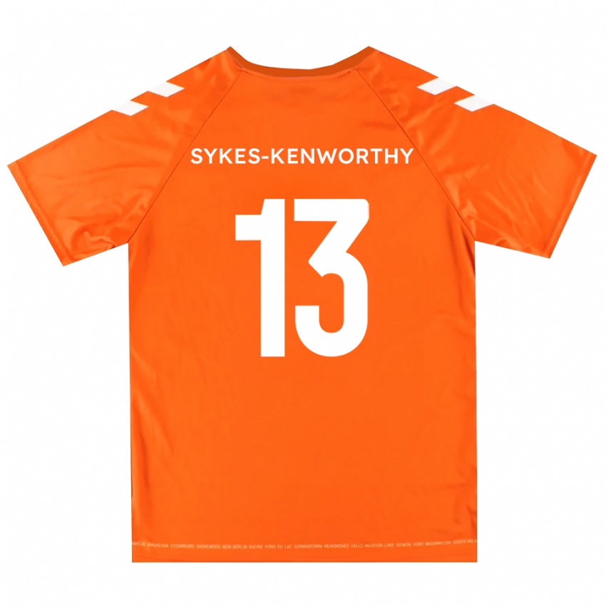 גברים ג'ורג' סייקס-קנוורתי #13 לבן כתום חולצת שוער 2025/26 חולצה קצרה