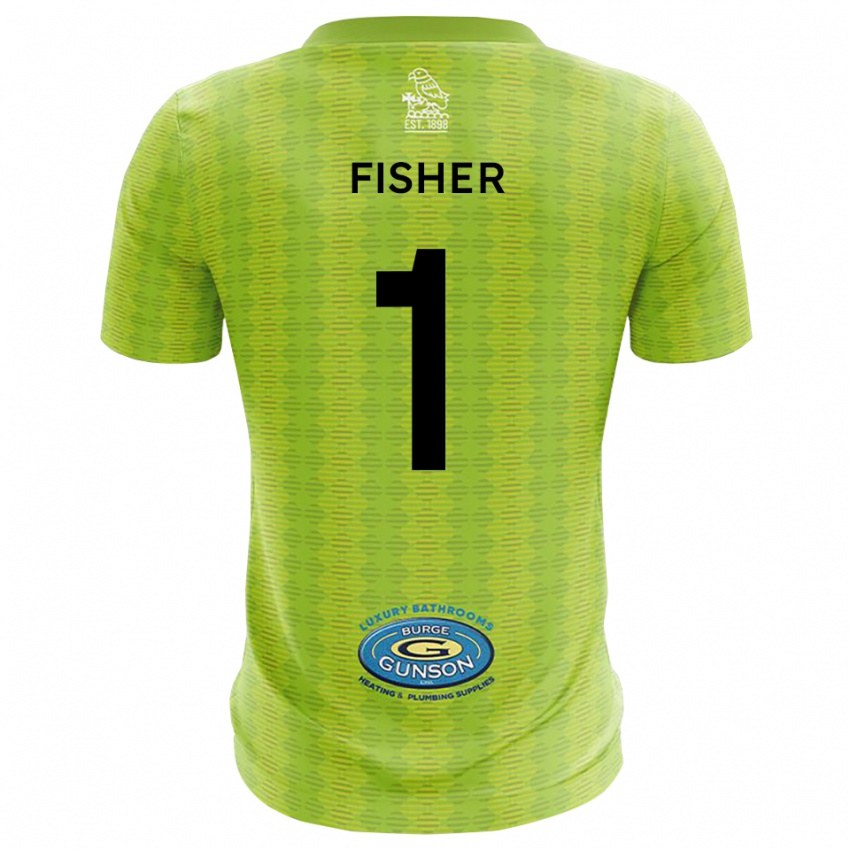 גברים Tobias Fisher #1 ירוק דשא חולצת שוער 2025/26 חולצה קצרה