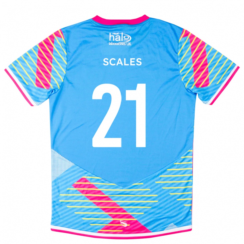 גברים אלפי מארלו סקיילס #21 ורוד כחול שמיים חולצת שוער 2025/26 חולצה קצרה