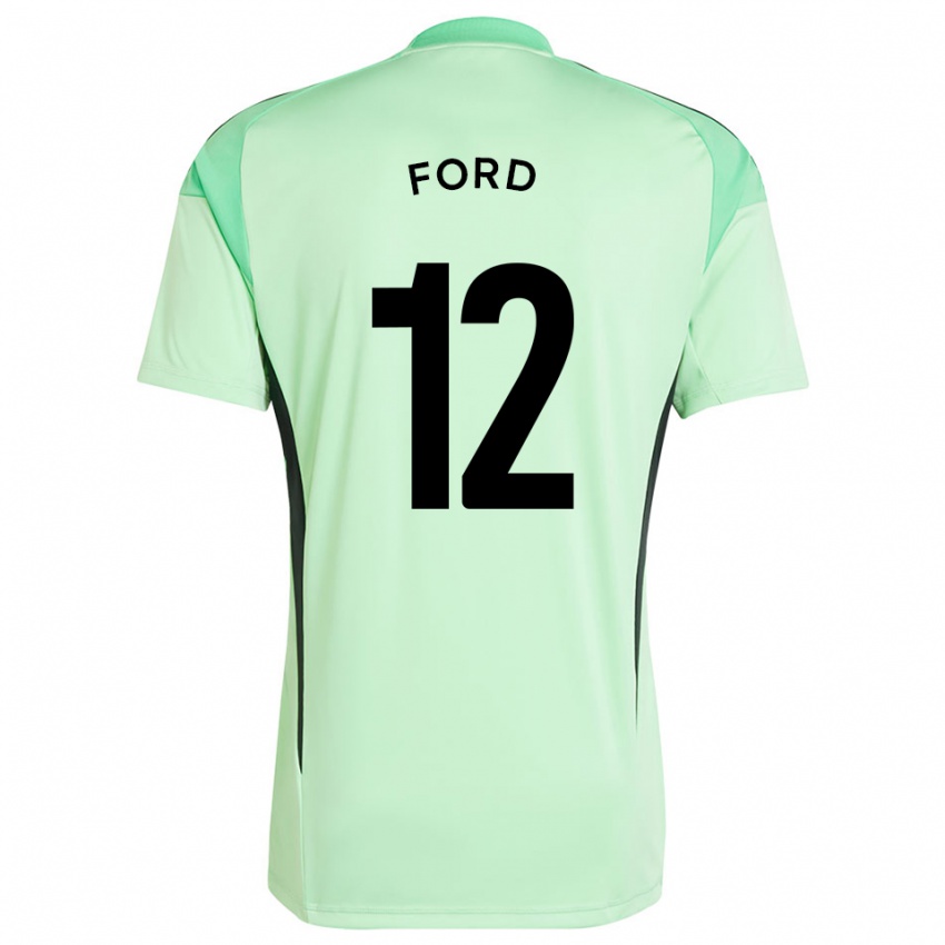 גברים Nathaniel Ford #12 ירוק שחור דשא חולצת שוער 2025/26 חולצה קצרה