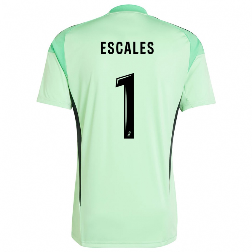 גברים פלוריאן אסקלס #1 ירוק בהיר שחור חולצת שוער 2025/26 חולצה קצרה