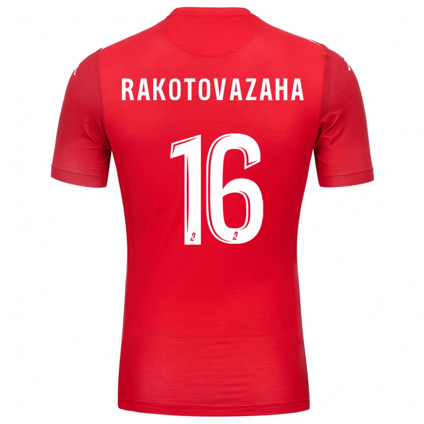 גברים Allan Rakotovazaha #16 לבן אדום חולצת שוער 2025/26 חולצה קצרה