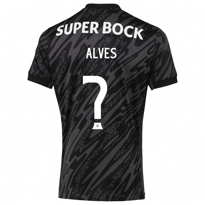 גברים גילרמה אלבס #0 אפור שחור לבן חולצת שוער 2025/26 חולצה קצרה