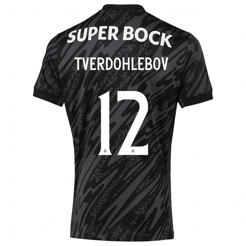 גברים אלכס טוורדוהלבוב #12 אפור שחור לבן חולצת שוער 2025/26 חולצה קצרה