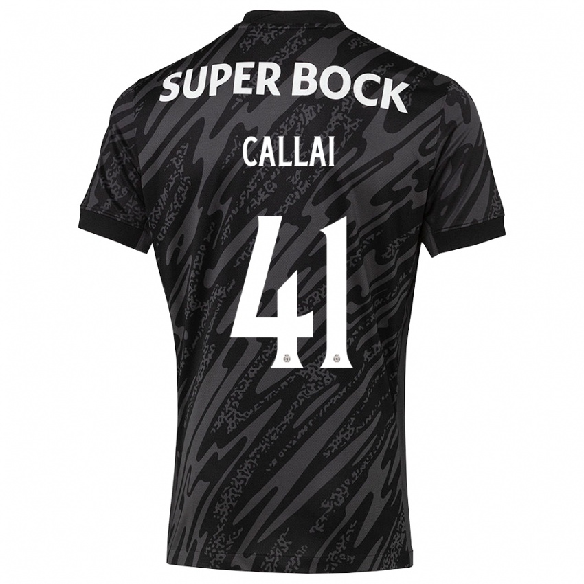 גברים Diego Callai #41 אפור שחור לבן חולצת שוער 2025/26 חולצה קצרה