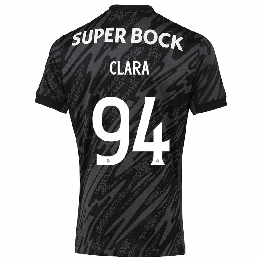 גברים דיוגו קלרה #94 אפור שחור לבן חולצת שוער 2025/26 חולצה קצרה