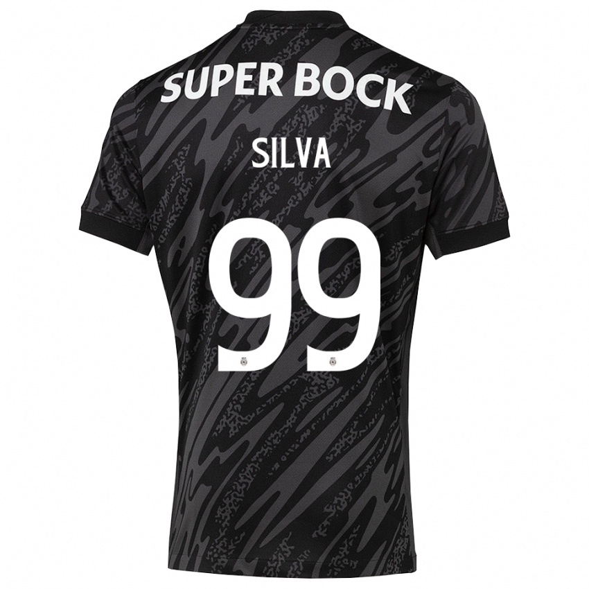 גברים פרנסיסקו סילבה #99 אפור שחור לבן חולצת שוער 2025/26 חולצה קצרה