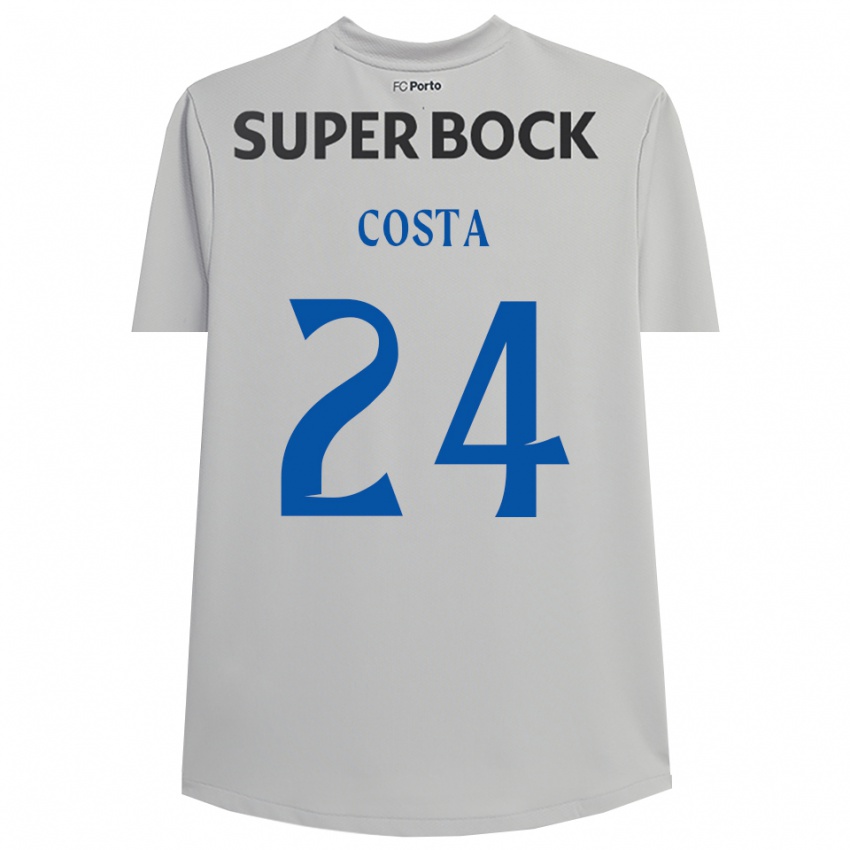 גברים ז'ואאו קוסטה #24 אפור בהיר שחור חולצת שוער 2025/26 חולצה קצרה