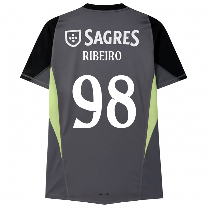 גברים ריקרדו ריביירו #98 אפור כהה שחור חולצת שוער 2025/26 חולצה קצרה