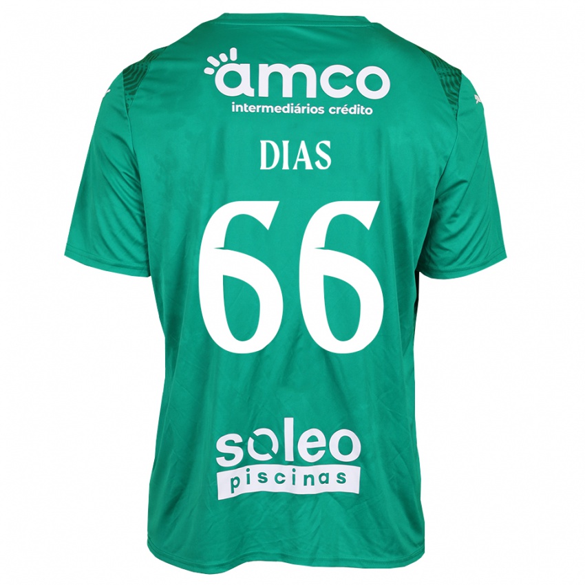 גברים Gonçalo Dias #66 ירוק לבן חולצת שוער 2025/26 חולצה קצרה