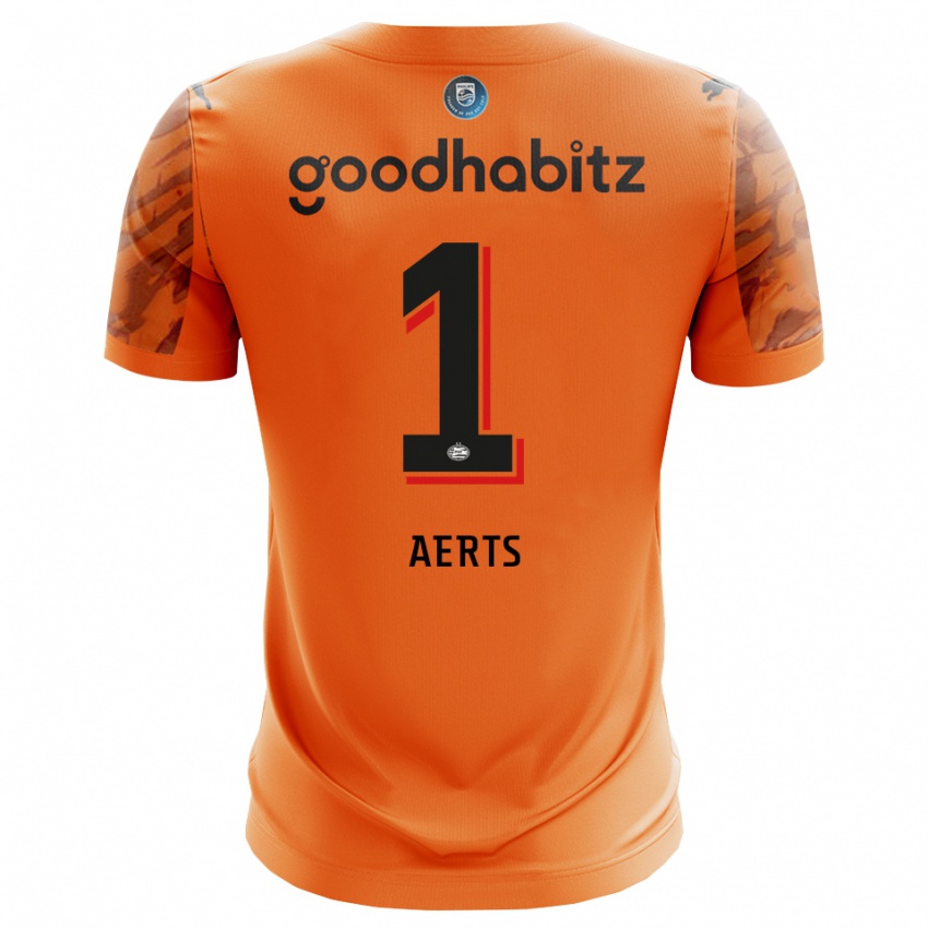 גברים Kane Aerts #1 כתום שחור חולצת שוער 2025/26 חולצה קצרה