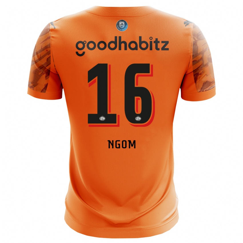 גברים חאדים אנגום #16 כתום שחור חולצת שוער 2025/26 חולצה קצרה