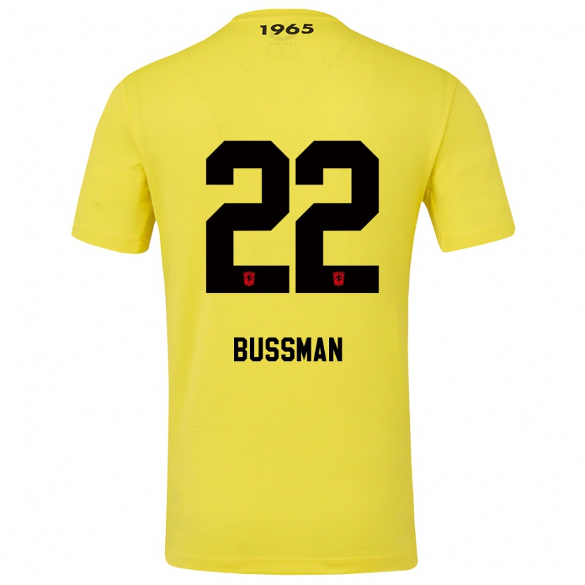 גברים פיינה בוסמן #22 צהוב שחור חולצת שוער 2025/26 חולצה קצרה