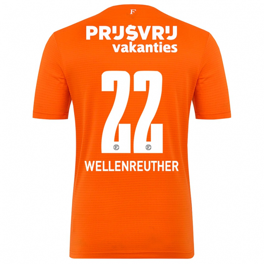 גברים טימון וולנרויטר #22 כתום שחור חולצת שוער 2025/26 חולצה קצרה