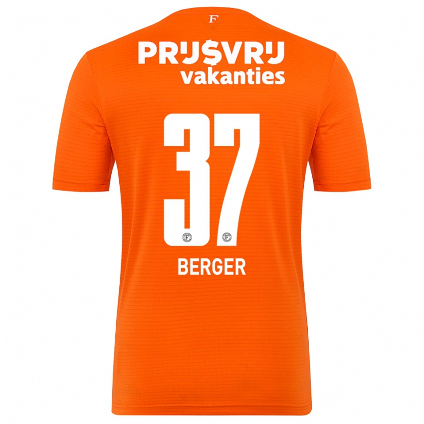 גברים Mannou Berger #37 כתום שחור חולצת שוער 2025/26 חולצה קצרה