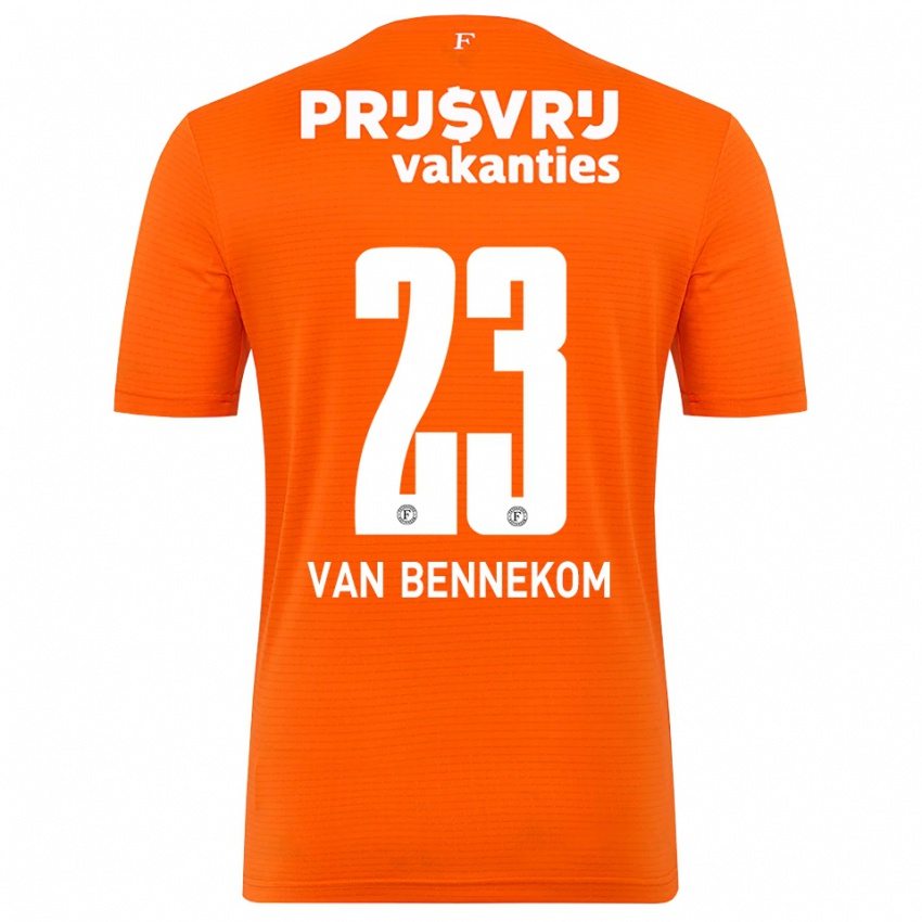 גברים Duron van Bennekom #23 כתום שחור חולצת שוער 2025/26 חולצה קצרה