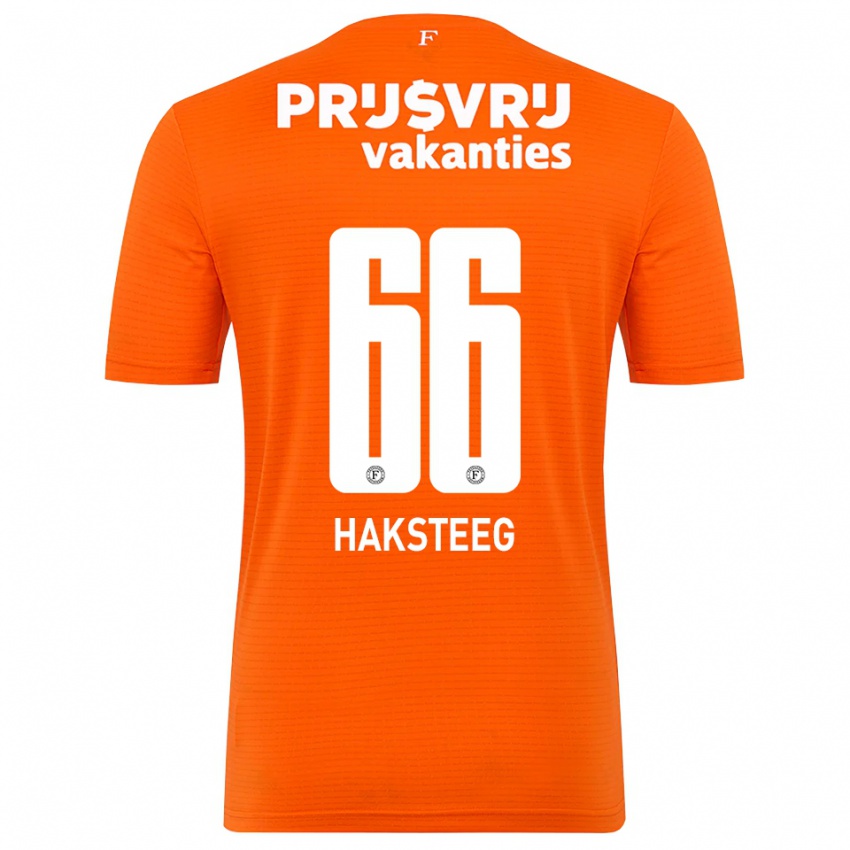 גברים Tim Haksteeg #66 כתום שחור חולצת שוער 2025/26 חולצה קצרה