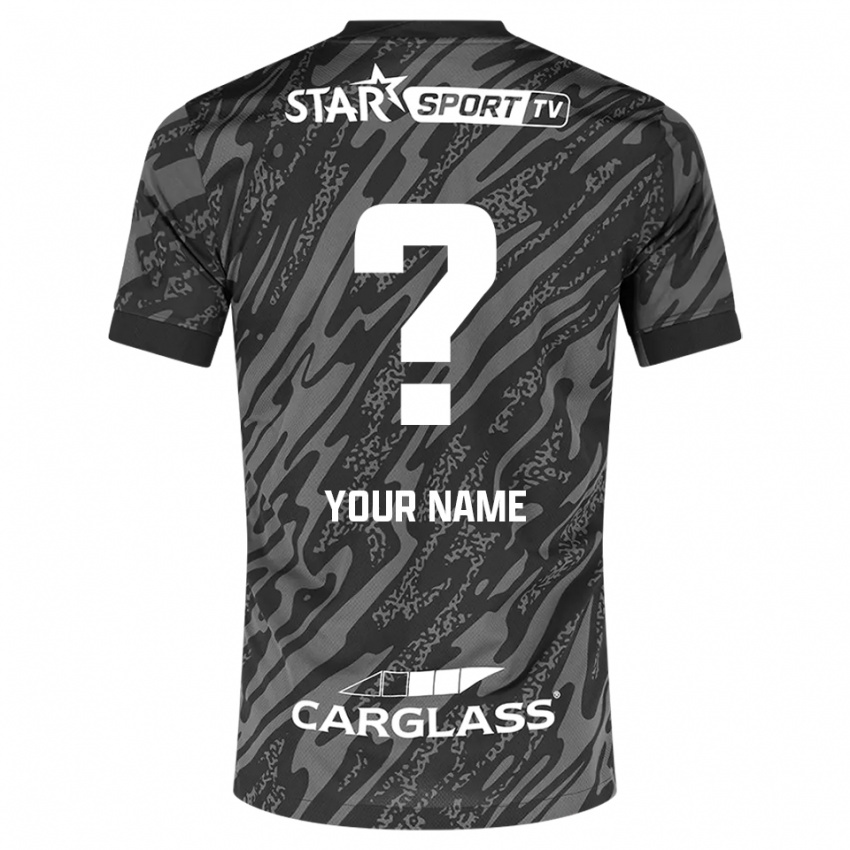 גברים ראסינג גנק אפור כהה שחור חולצת שוער 2025/26 חולצה קצרה