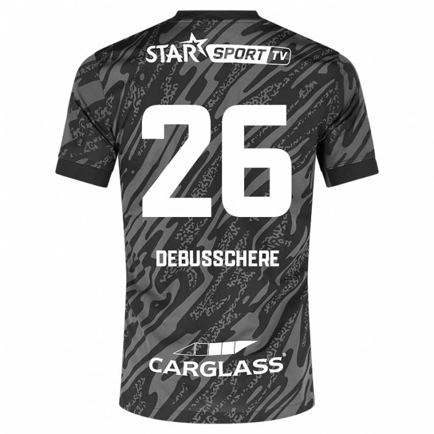 גברים Vic Debusschere #26 אפור כהה שחור חולצת שוער 2025/26 חולצה קצרה
