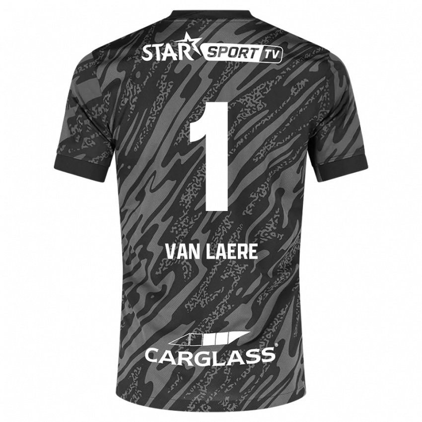 גברים Daan Van Laere #1 אפור כהה שחור חולצת שוער 2025/26 חולצה קצרה