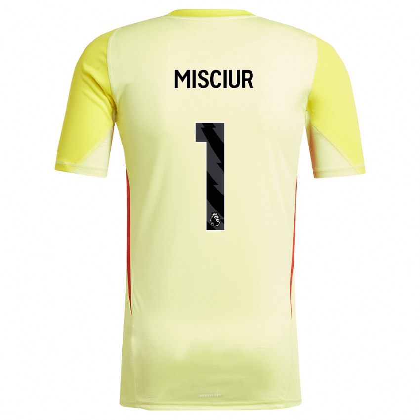 גברים קורנל מישיור #1 צהוב אדום חולצת שוער 2025/26 חולצה קצרה