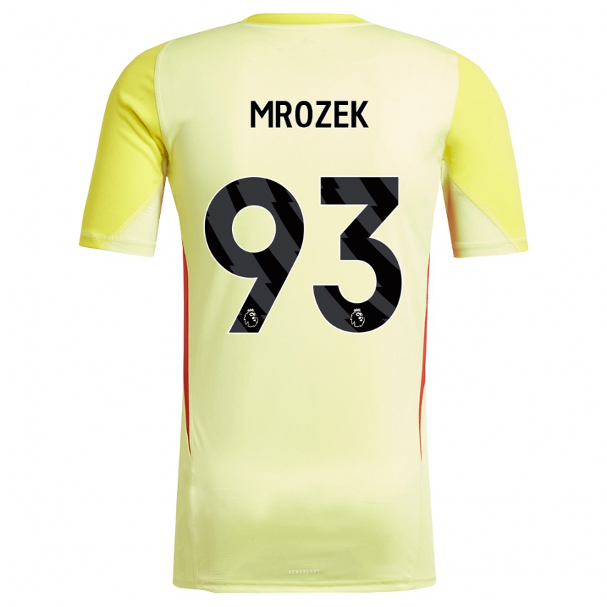 גברים פביאן מרוזק #93 צהוב אדום חולצת שוער 2025/26 חולצה קצרה