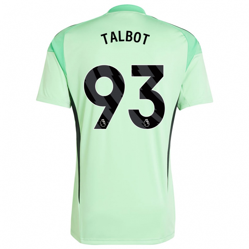 גברים Jack Talbot #93 ירוק בהיר שחור חולצת שוער 2025/26 חולצה קצרה