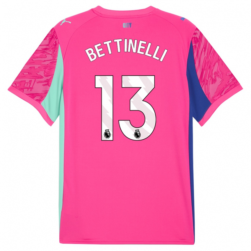 גברים מרקוס בטינלי #13 ורד ורוד חולצת שוער 2025/26 חולצה קצרה