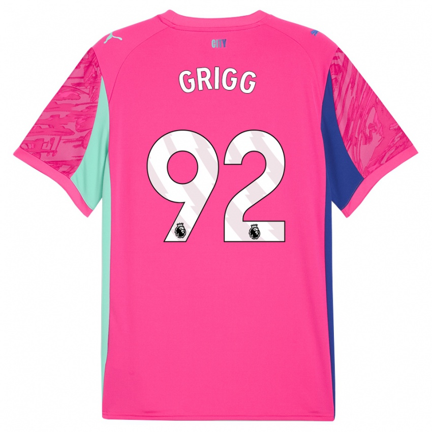 גברים פינלי גריג #92 ורד ורוד חולצת שוער 2025/26 חולצה קצרה