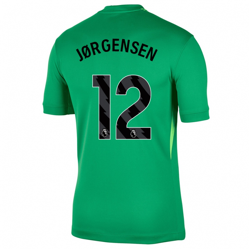 גברים פיליפ יורגנסן #12 ירוק שחור חולצת שוער 2025/26 חולצה קצרה