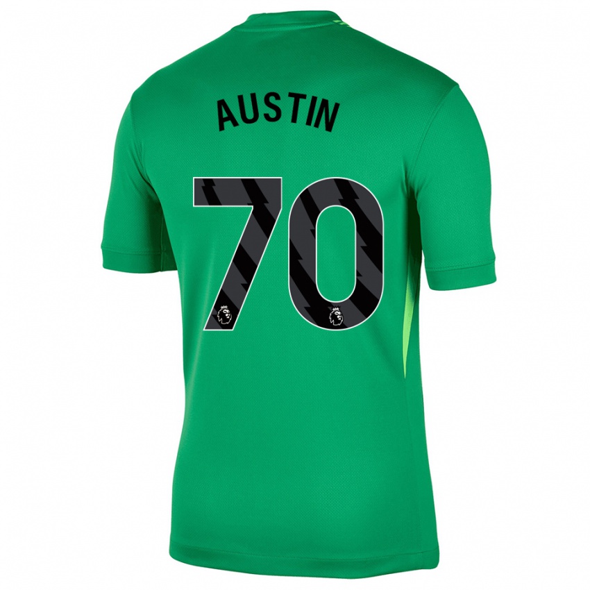 גברים Jack Austin #70 ירוק שחור חולצת שוער 2025/26 חולצה קצרה