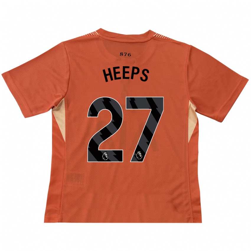 גברים אלינור היפס #27 כתום שחור חולצת שוער 2025/26 חולצה קצרה