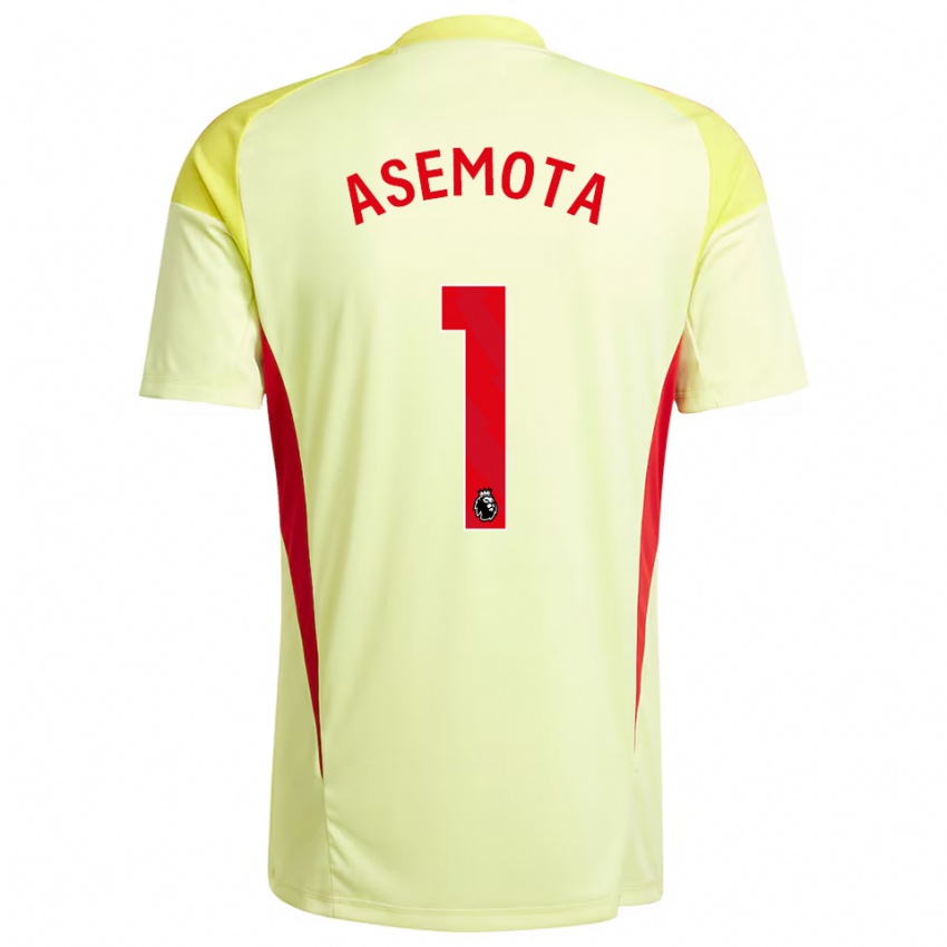 גברים Owen Asemota #1 צהוב בהיר חולצת שוער 2025/26 חולצה קצרה