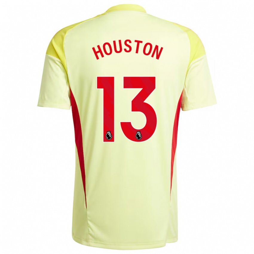 גברים Theo Houston #13 צהוב בהיר חולצת שוער 2025/26 חולצה קצרה