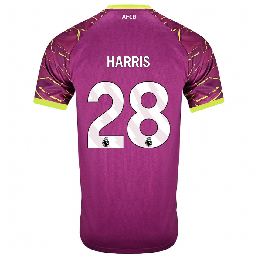 גברים Charlotte Harris #28 מג'נטה כהה חולצת שוער 2025/26 חולצה קצרה