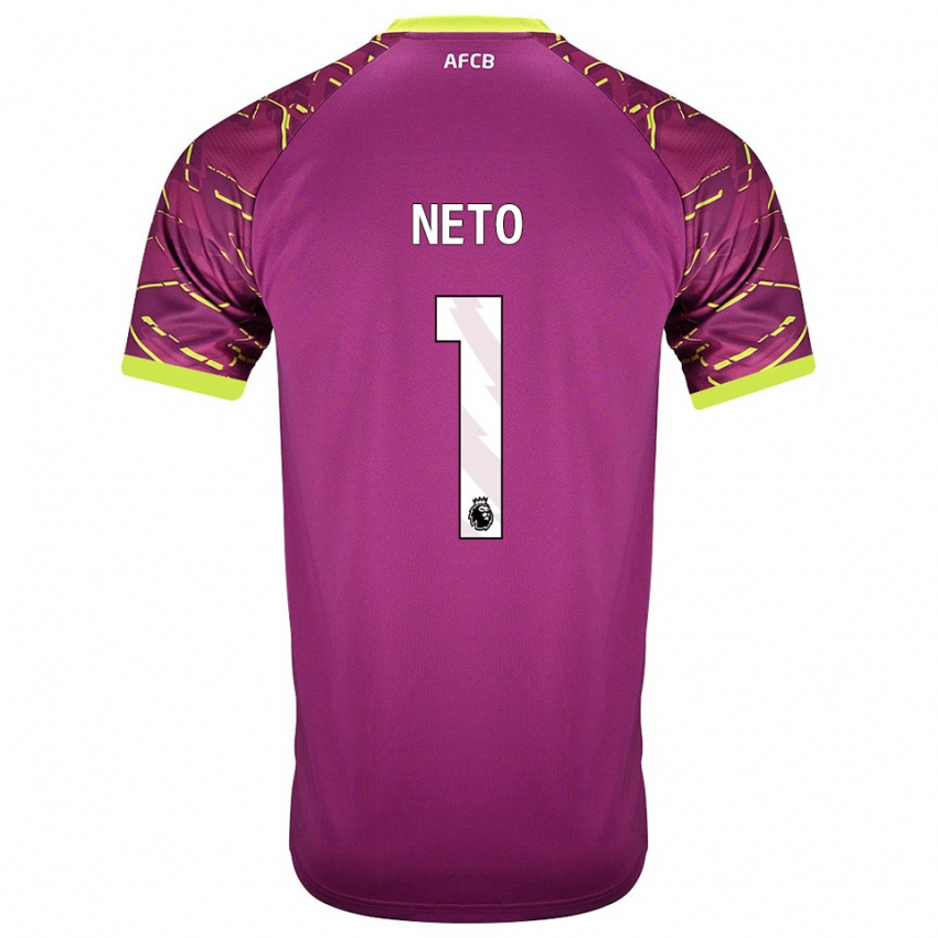 גברים נטו #1 מג'נטה כהה חולצת שוער 2025/26 חולצה קצרה