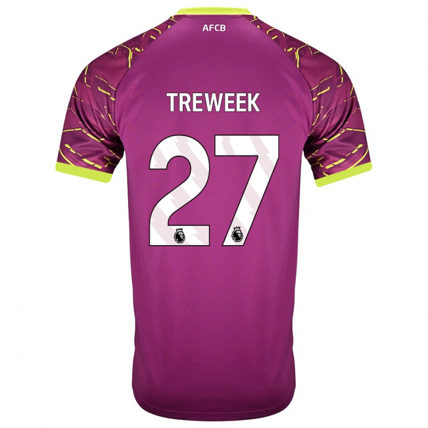 גברים Amber Treweek #27 מג'נטה כהה חולצת שוער 2025/26 חולצה קצרה