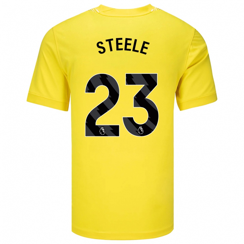 גברים ג'ייסון סטיל #23 צהוב שחור חולצת שוער 2025/26 חולצה קצרה