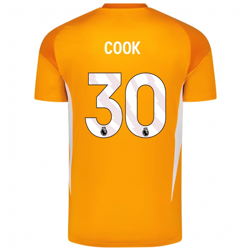 גברים Robbie Cook #30 כתום לבן חולצת שוער 2025/26 חולצה קצרה