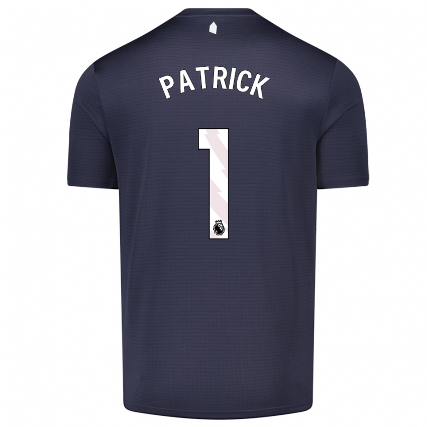 גברים Seve Patrick #1 שחור לבן חולצת שוער 2025/26 חולצה קצרה