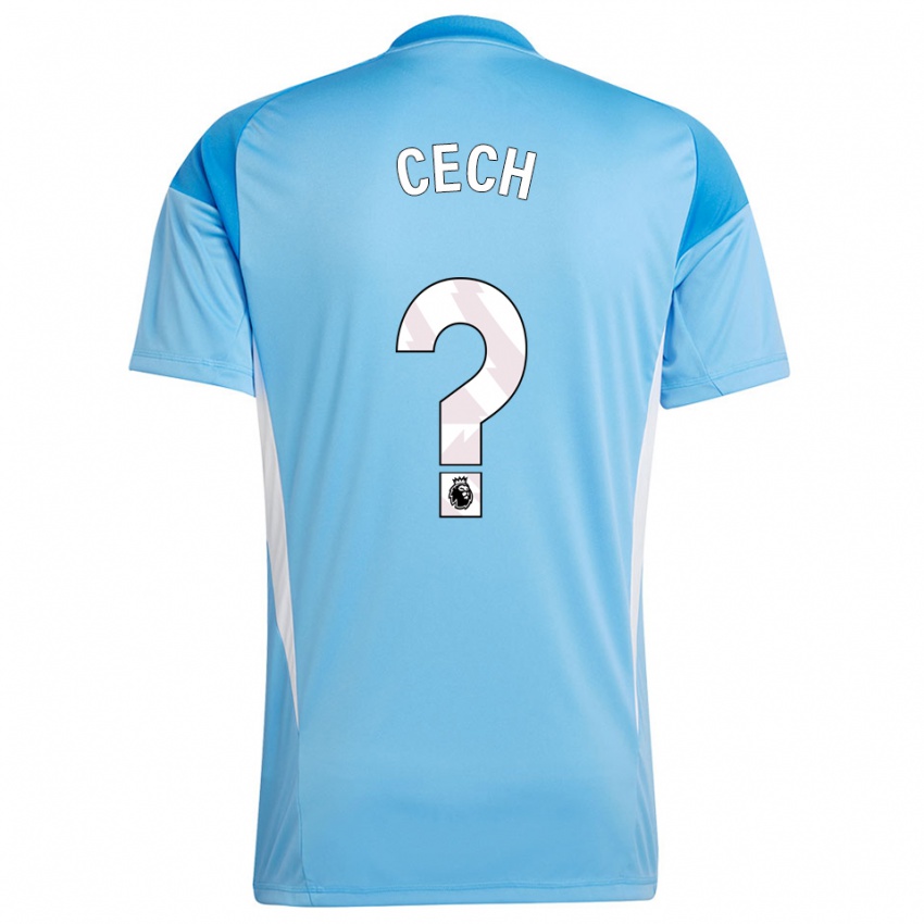 גברים Damian Cech #0 כחול לבן חולצת שוער 2025/26 חולצה קצרה