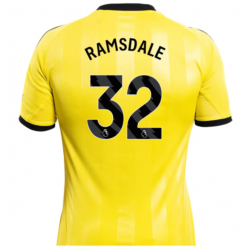 גברים ארון רמסדייל #32 צהוב שחור חולצת שוער 2025/26 חולצה קצרה