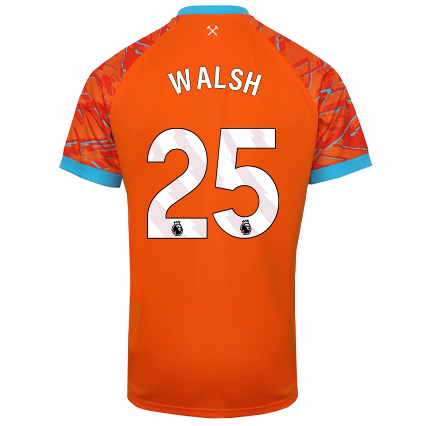 גברים מייגן וולש #25 כתום לבן חולצת שוער 2025/26 חולצה קצרה