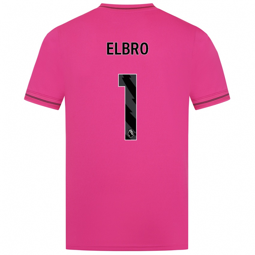 גברים Maddie Elbro #1 מג'נטה שחור חולצת שוער 2025/26 חולצה קצרה